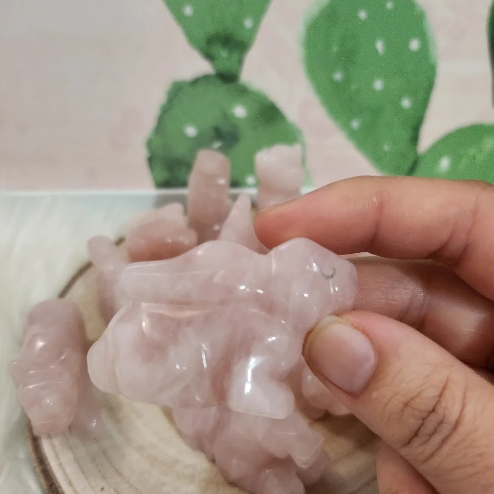 12 rose quartz zodiac animals - Picture 1 of 6